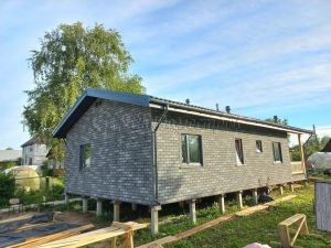 Каркасный дом 9х12,5 деревня Дуплево