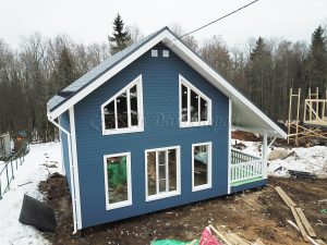 Каркасный дом 9х9,5 деревня Лемболово