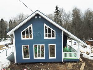 Каркасный дом 9х9,5 деревня Лемболово