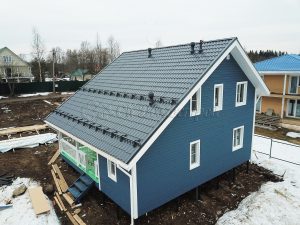 Каркасный дом 9х9,5 деревня Лемболово