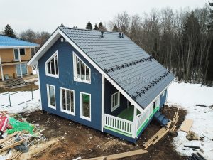 Каркасный дом 9х9,5 деревня Лемболово