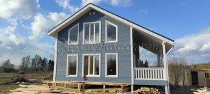 Каркасный дом 9х9,5 деревня Мелечкино