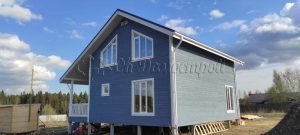 Каркасный дом 9х9,5 деревня Мелечкино