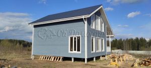 Каркасный дом 9х9,5 деревня Мелечкино