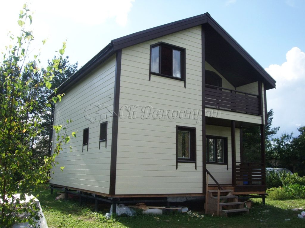 Каркасный дом 7х8,5 деревня Модолицы