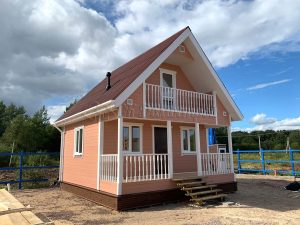 Каркасный дом 6х6 деревня Марьино
