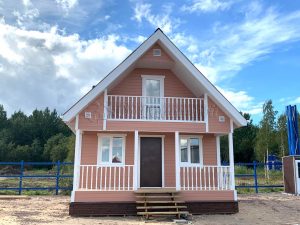 Каркасный дом 6х6 деревня Марьино