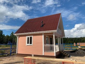 Каркасный дом 6х6 деревня Марьино