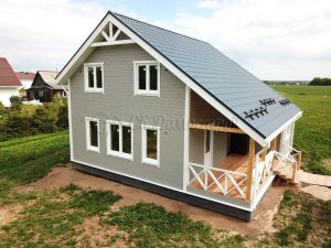 Каркасный дом 9х9,5 деревня Роговицы