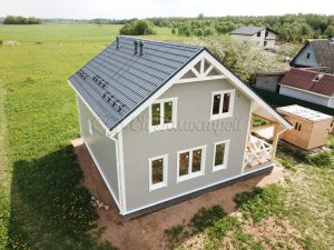 Каркасный дом 9х9,5 деревня Роговицы