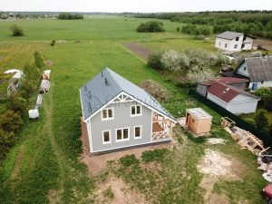 Каркасный дом 9х9,5 деревня Роговицы