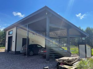 Навес с гаражом 6х14 СНТ Северная Жемчужина