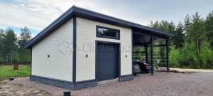 Навес с гаражом 6х14 СНТ Северная Жемчужина