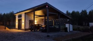 Навес с гаражом 6х14 СНТ Северная Жемчужина