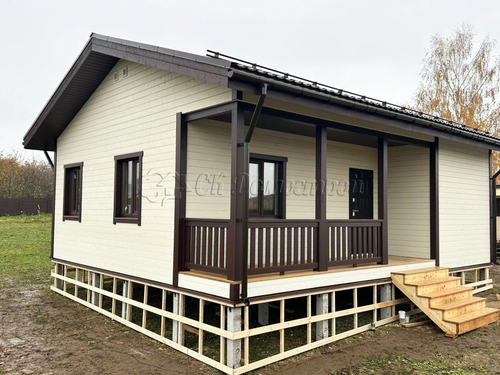 Каркасный дом 7,5х9 Серебряные Пруды