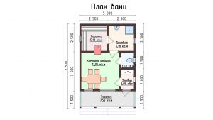 Баня «Гжелка» 5х7,5 м