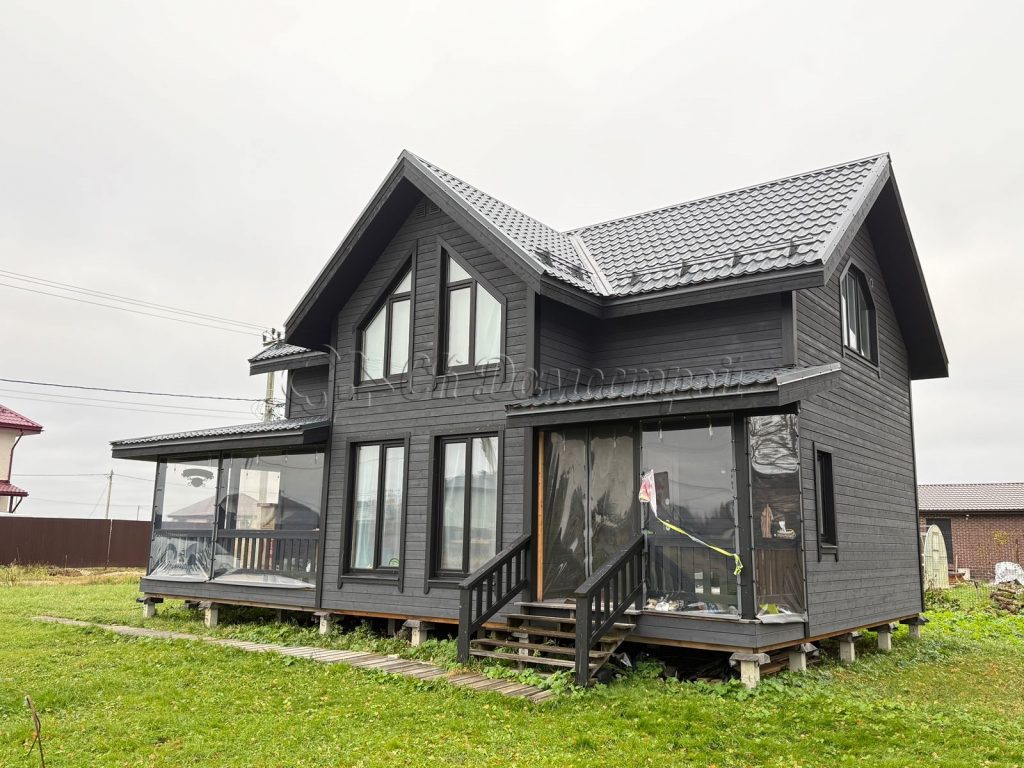 Каркасный дом 7,5х12 деревня Ладога