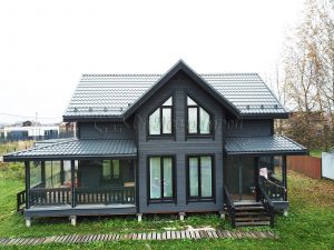 Каркасный дом 7,5х12 деревня Ладога