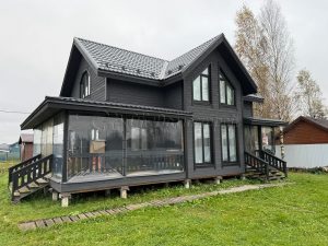 Каркасный дом 7,5х12 деревня Ладога