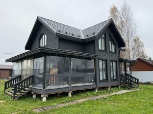 Каркасный дом 7,5х12 деревня Ладога