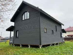 Каркасный дом 7,5х12 деревня Ладога
