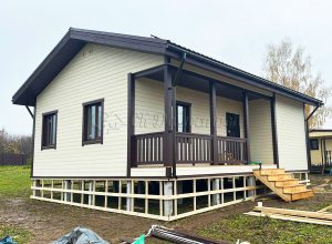 Каркасный дом 7,5х9 Серебряные Пруды