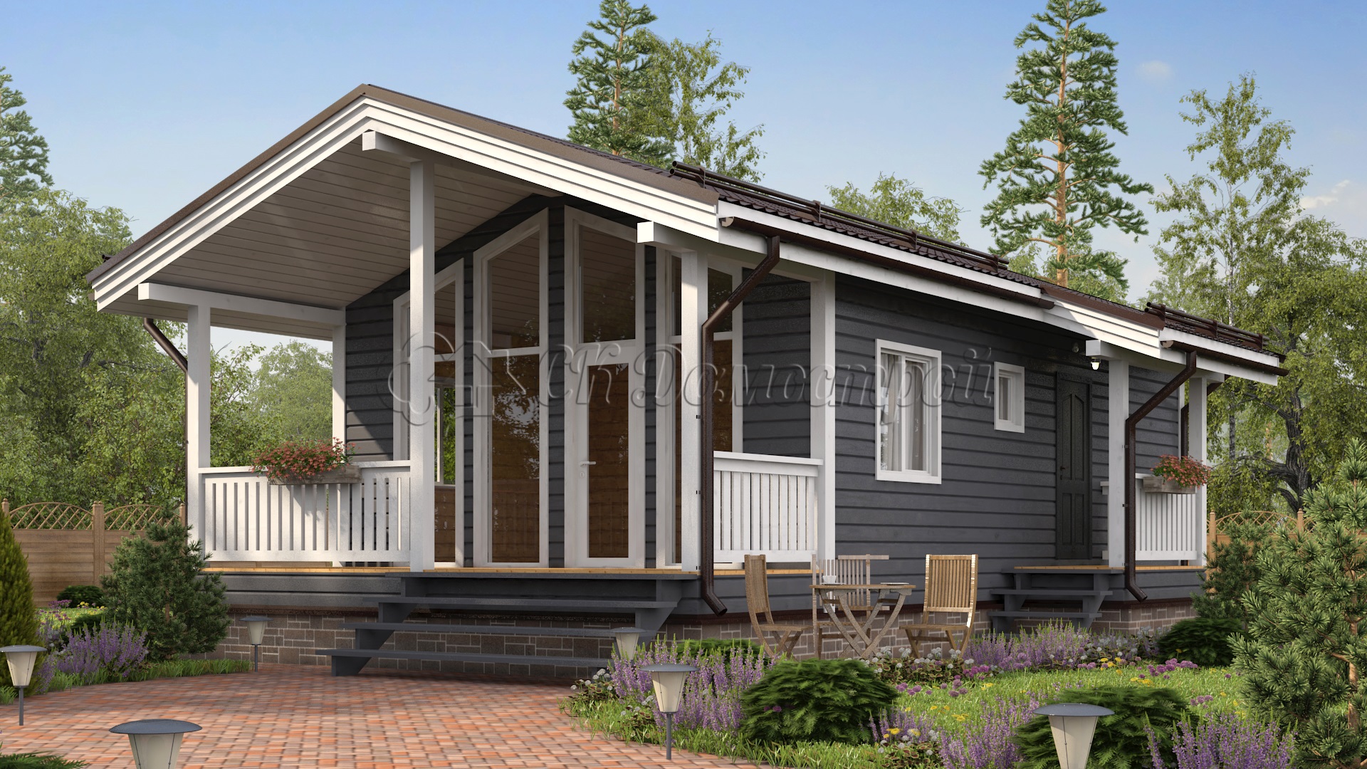 Каркасная баня «Яхрома» 6х11