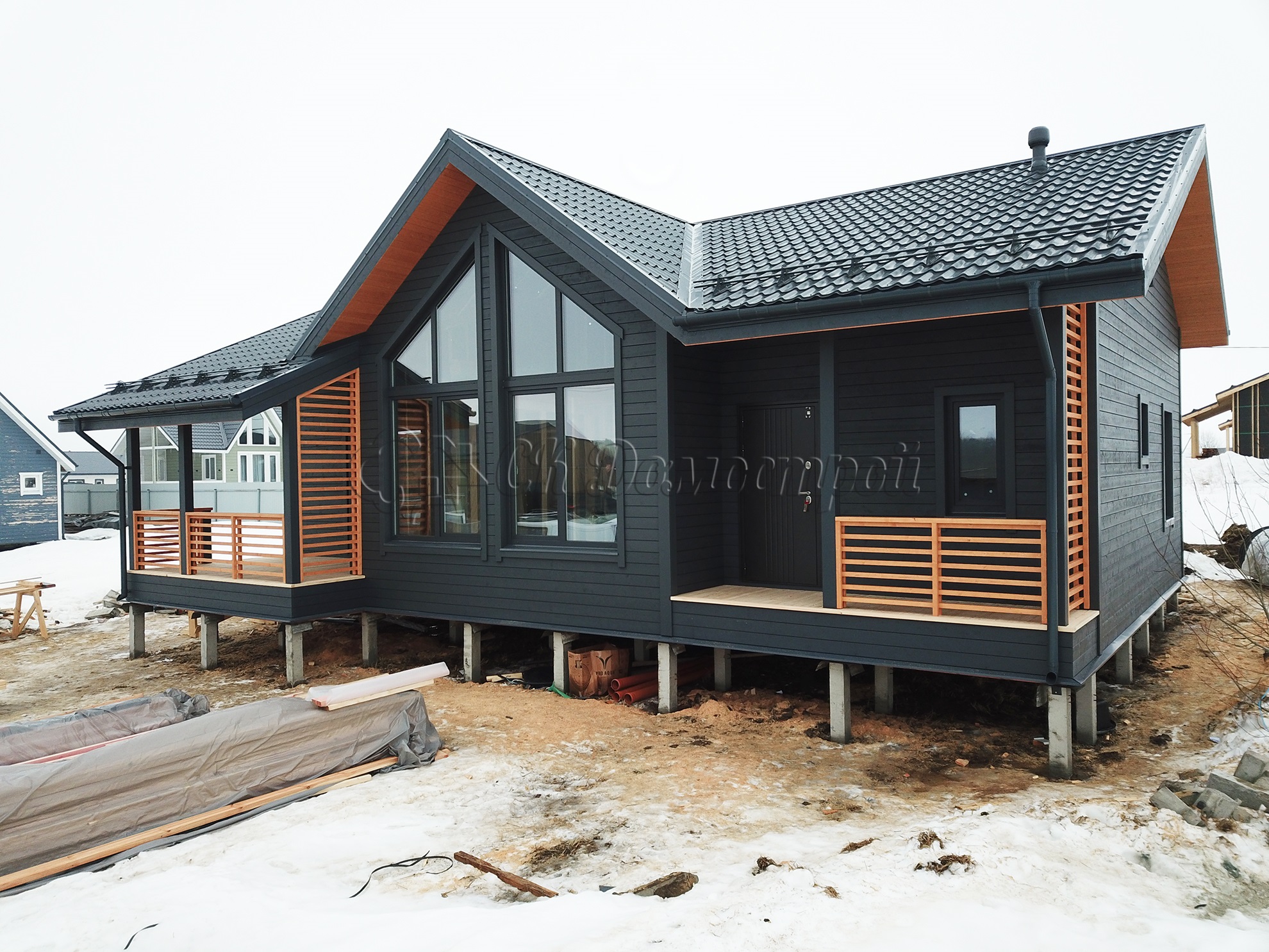 Каркасный дом 9х13 деревня Дятлицы