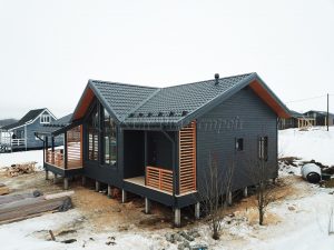 Каркасный дом 9х13 деревня Дятлицы