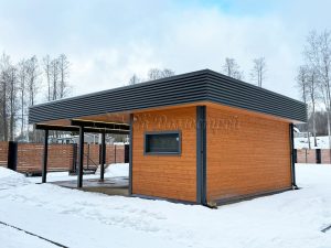 Навес с гаражом 7х9 деревня Светлое