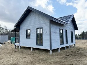 Каркасный дом 7,5х9 деревня Четверяково