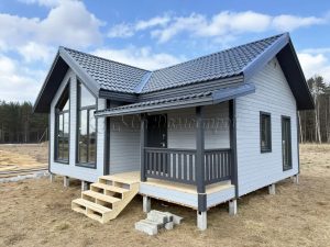 Каркасный дом 7,5х9 деревня Четверяково