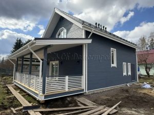 Каркасный дом 8х13 массив Колково