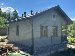 Каркасный дом 6,5х7,5 СНТ Озерное